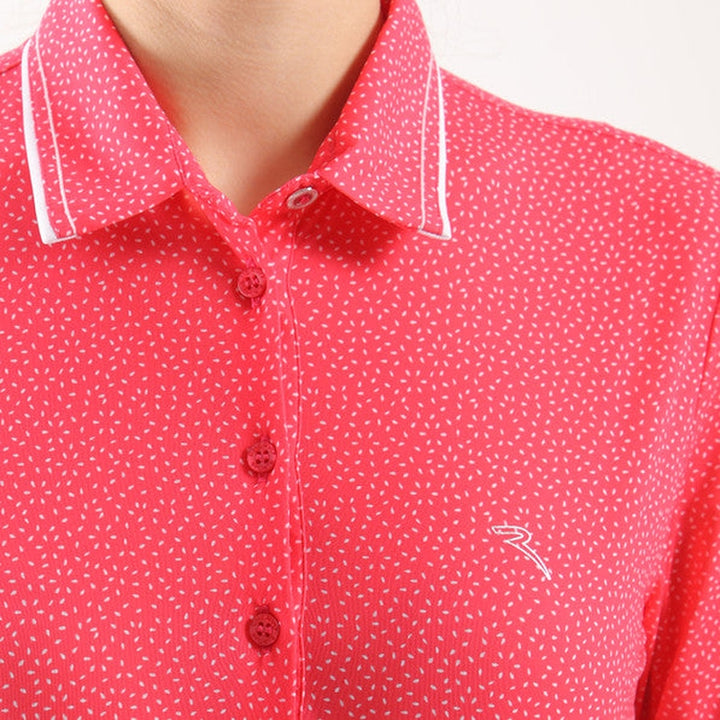 Chervò Attilia 3/4 Sleeve Polo - Pink Print