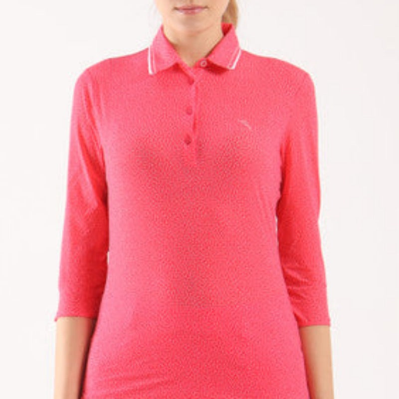 Chervò Attilia 3/4 Sleeve Polo - Pink Print