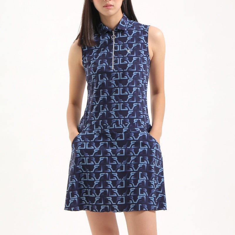 Chervò Jerusalem S/L Dress - Navy Print