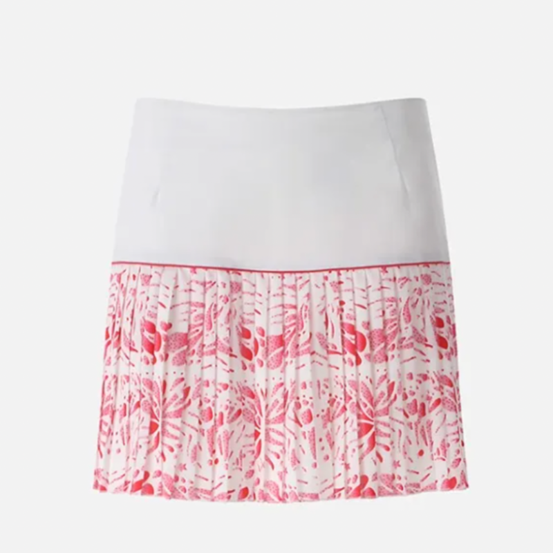 Chervò Jupon Pleated Skort - Pink/White