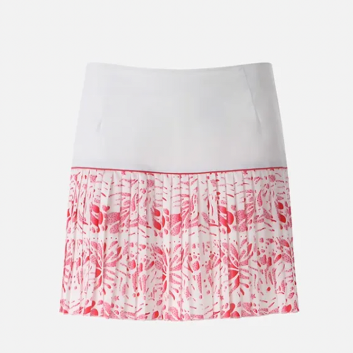 Chervò Jupon Pleated Skort - Pink/White