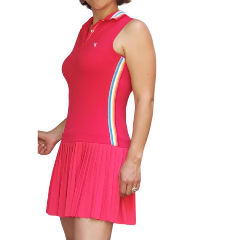 Chervò Jusy S/L Polo Dress - Pink