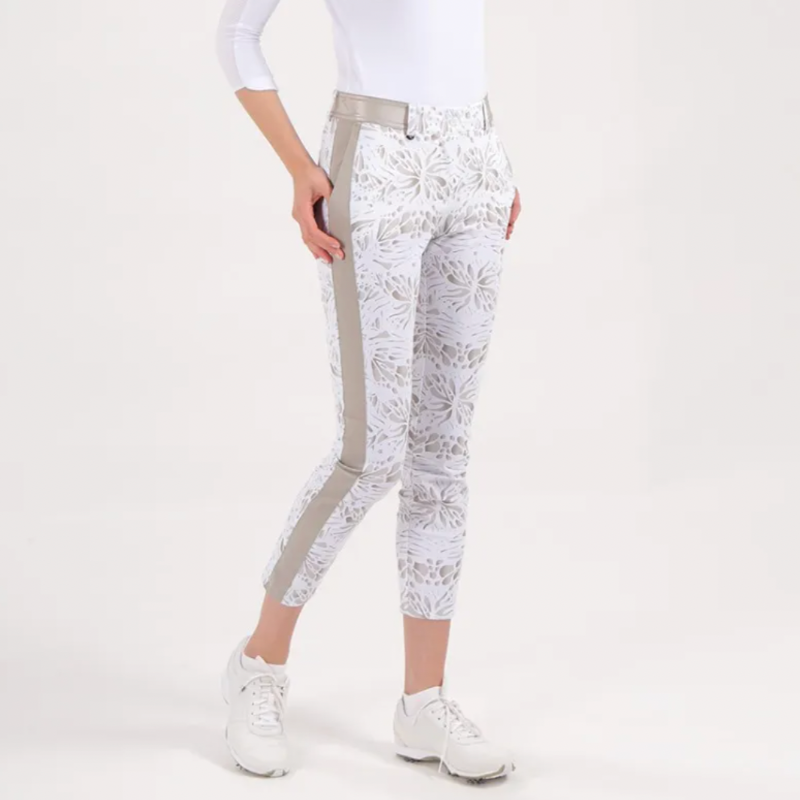 Chervò Silius Pant - White/Taupe Print