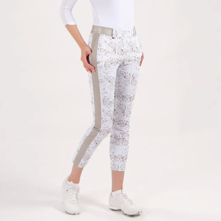 Chervò Silius Pant - White/Taupe Print