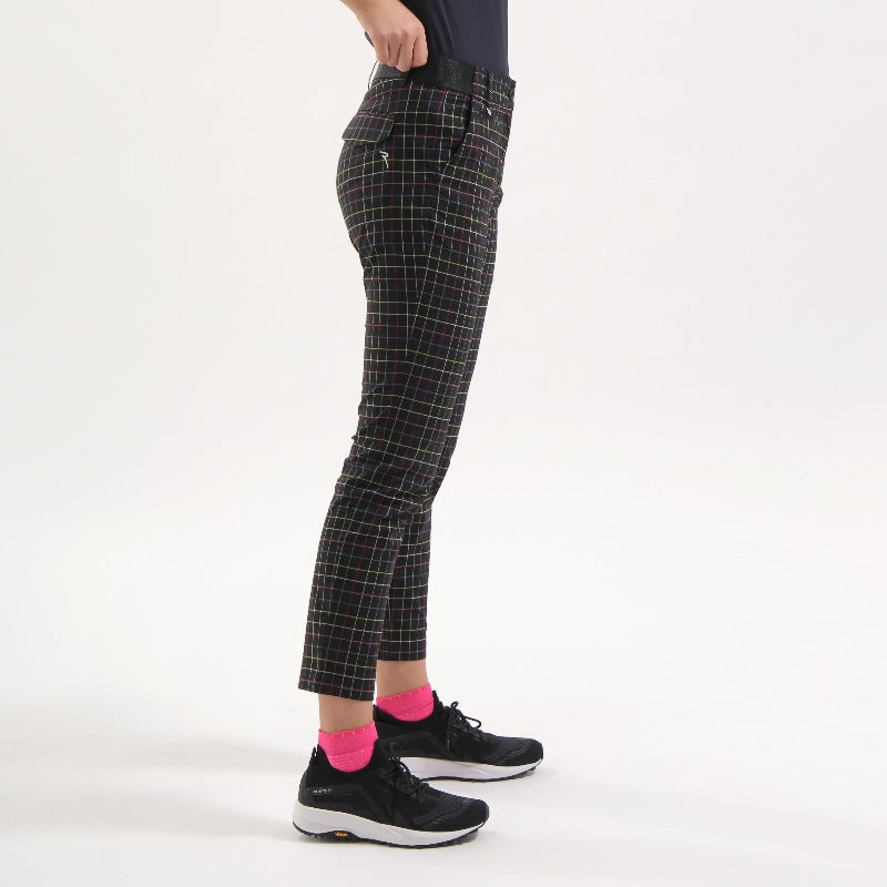 Chervò Split Pants - Black Plaid