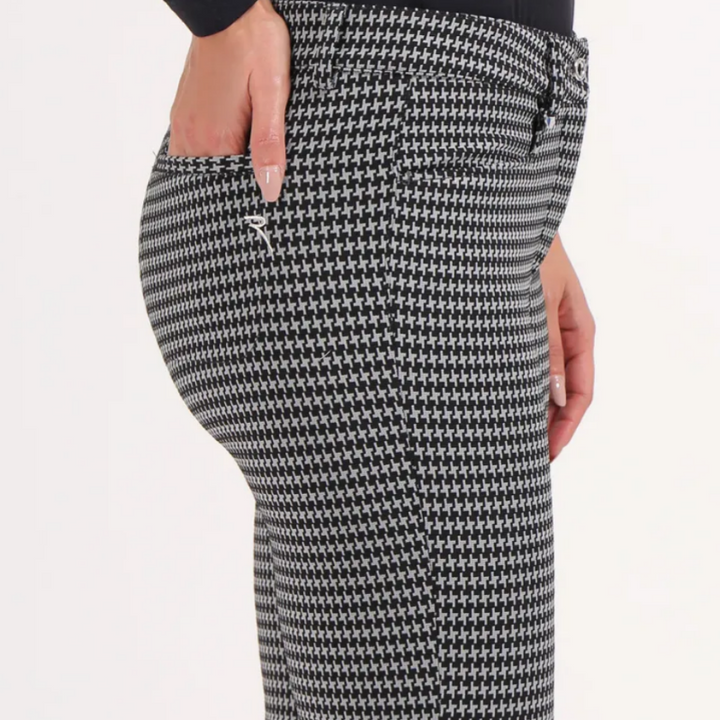 Chervò Sushi Trousers - Black/White Check