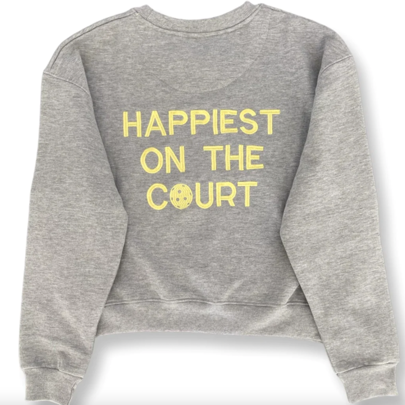 CourtLife Happiest On The Pickleball Court Sweatshirt