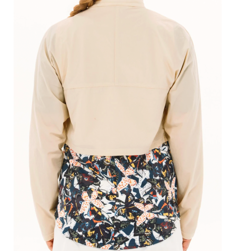 Foray Golf 2 Layer Hooded Jacket - Cream/Floral