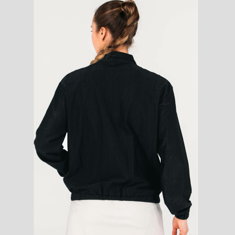 Foray Golf Animal Texture Track Jacket - Black