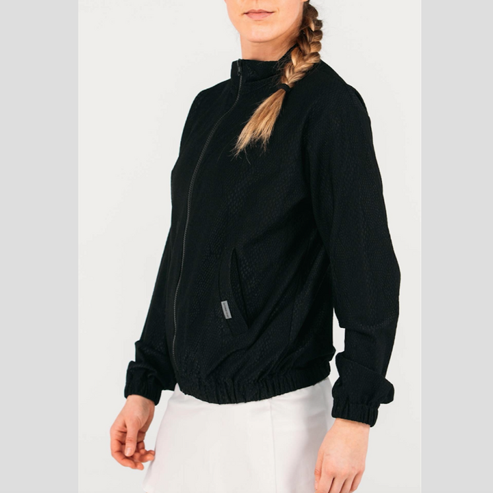 Foray Golf Animal Texture Track Jacket - Black