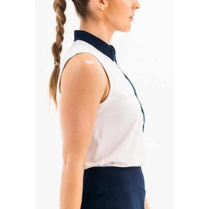 Foray Golf Core 3.0 S/L Polo - White/Navy