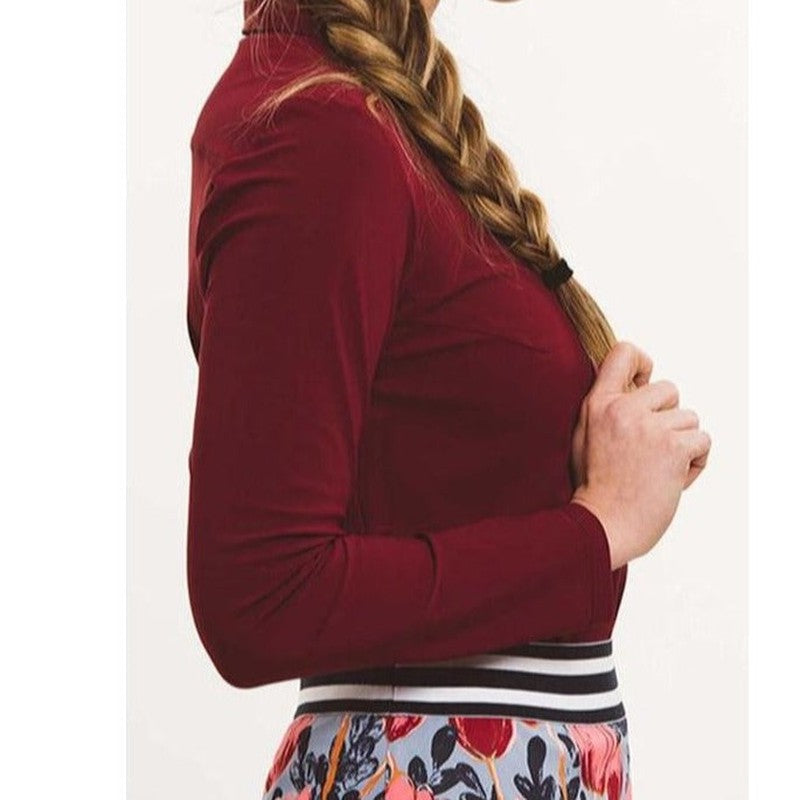 Foray Golf Core L/S Polo - Bordeaux