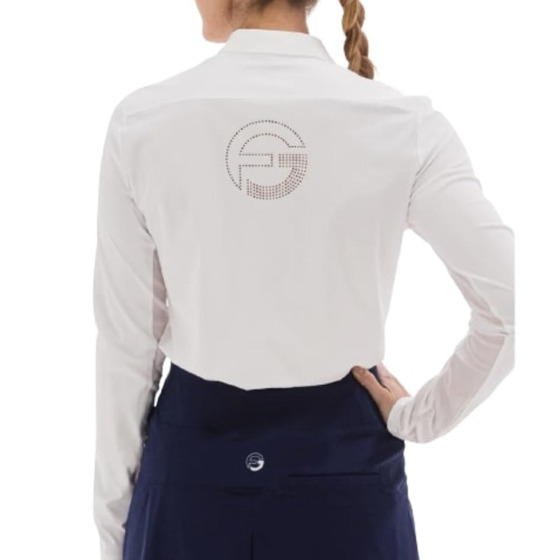Foray Golf Core L/S Polo (mesh arm) - White
