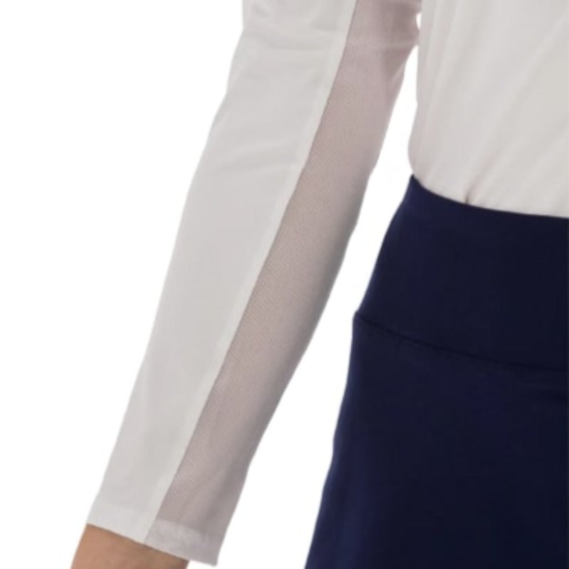 Foray Golf Core L/S Polo (mesh arm) - White
