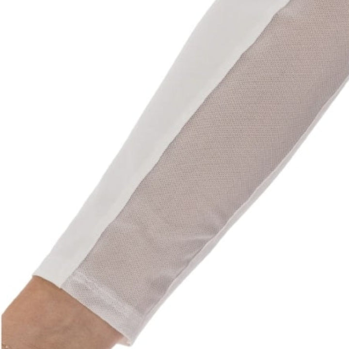 Foray Golf Core L/S Polo (mesh arm) - White/Black