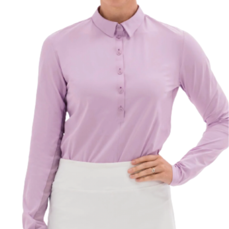 Foray Golf Core L/S Polo(mesh arm)- Purple Rose