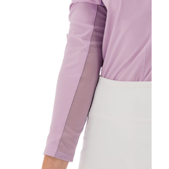 Foray Golf Core L/S Polo(mesh arm)- Purple Rose