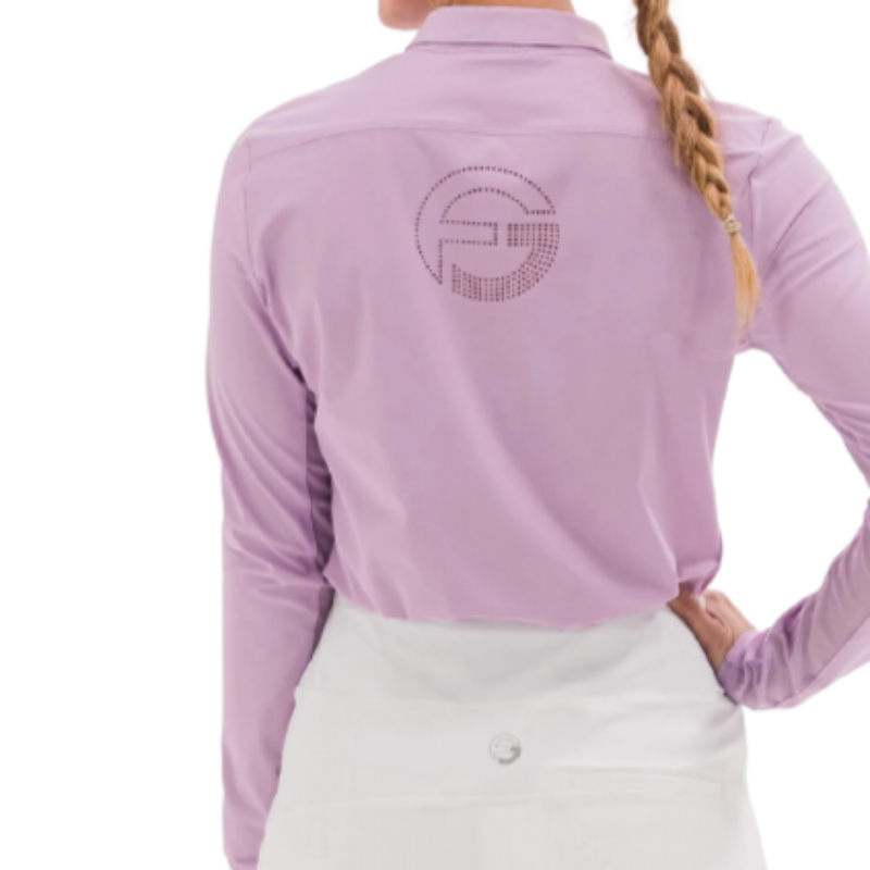 Foray Golf Core L/S Polo(mesh arm)- Purple Rose