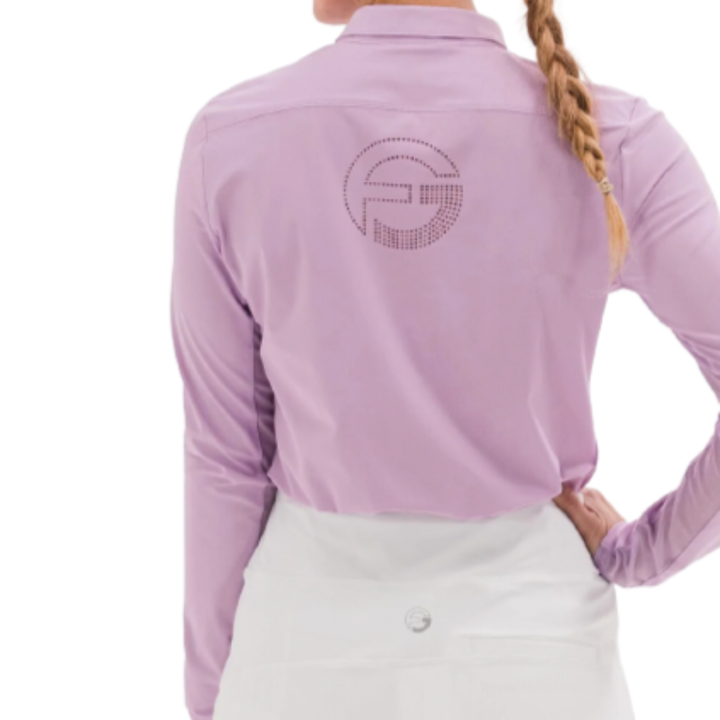 Foray Golf Core L/S Polo(mesh arm)- Purple Rose