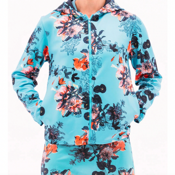 Foray Golf Divine Floral Hoodie - Blue