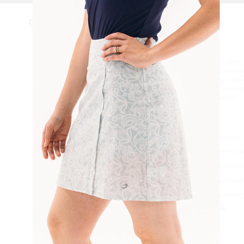 Foray Golf Divine Lace Print Skort (Tall)- Blue/White