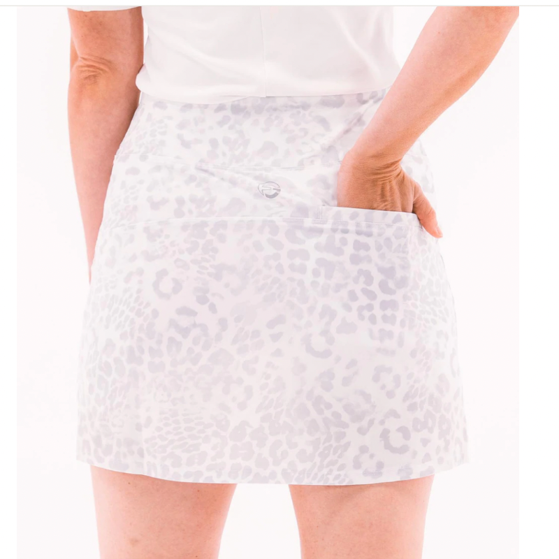 Foray Golf Edit Skort - White Leopard