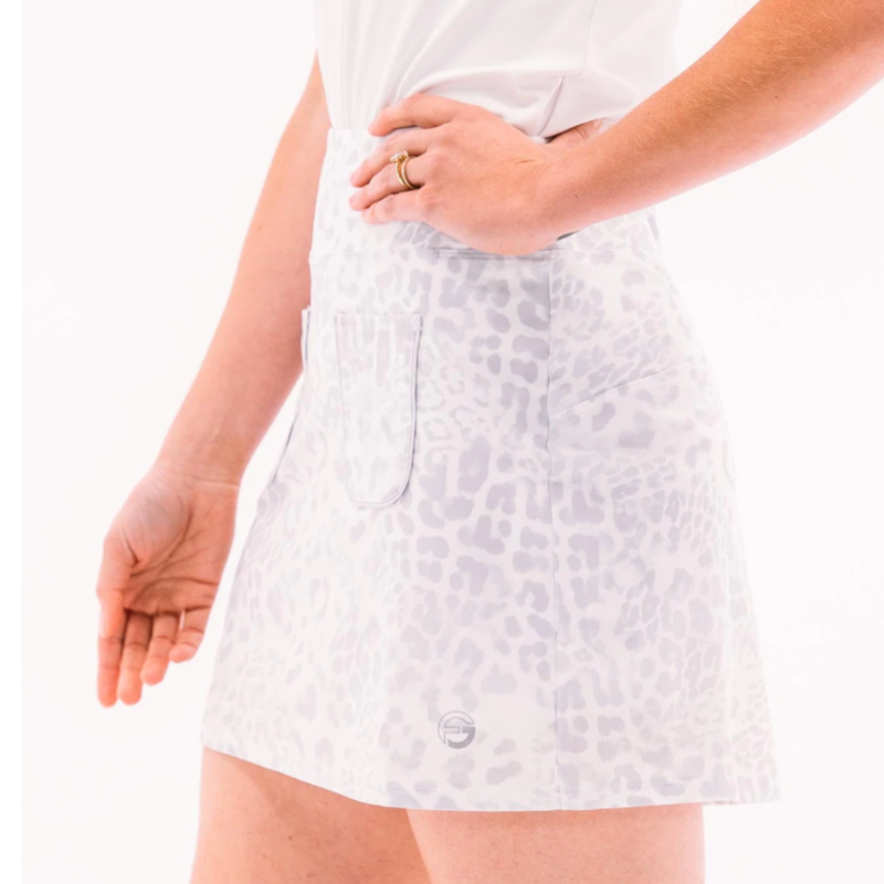 Foray Golf Edit Skort - White Leopard