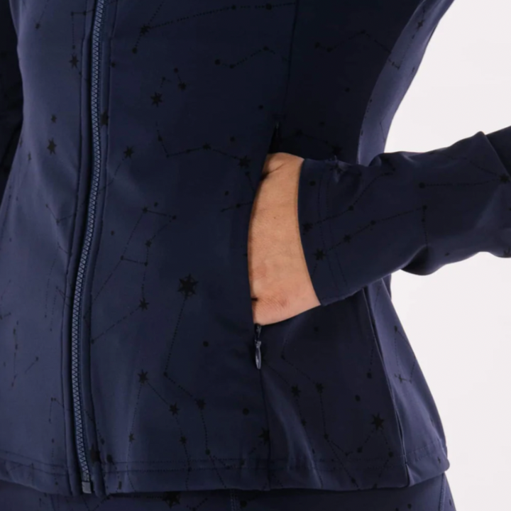 Foray Golf Full Zip Layer - Navy Star Print