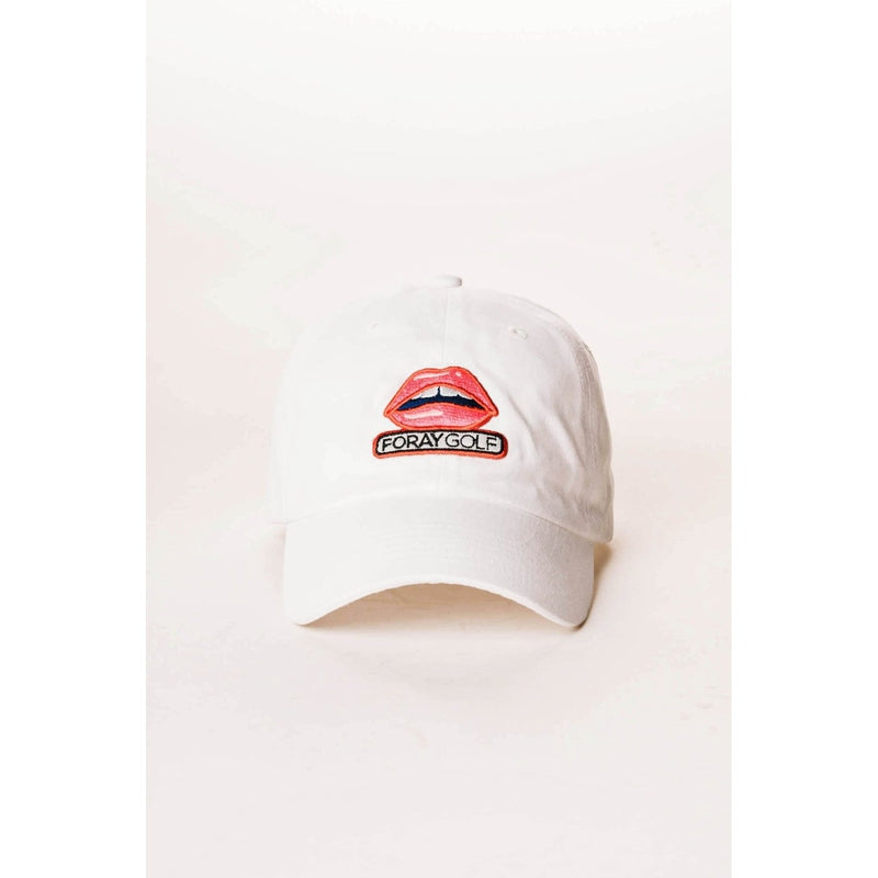 Foray Golf Lips Logo Hat - White