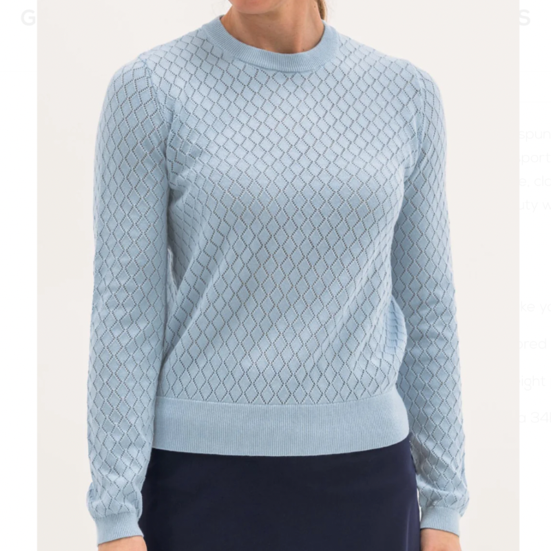 Foray Golf Pointelle Sweater - Blue