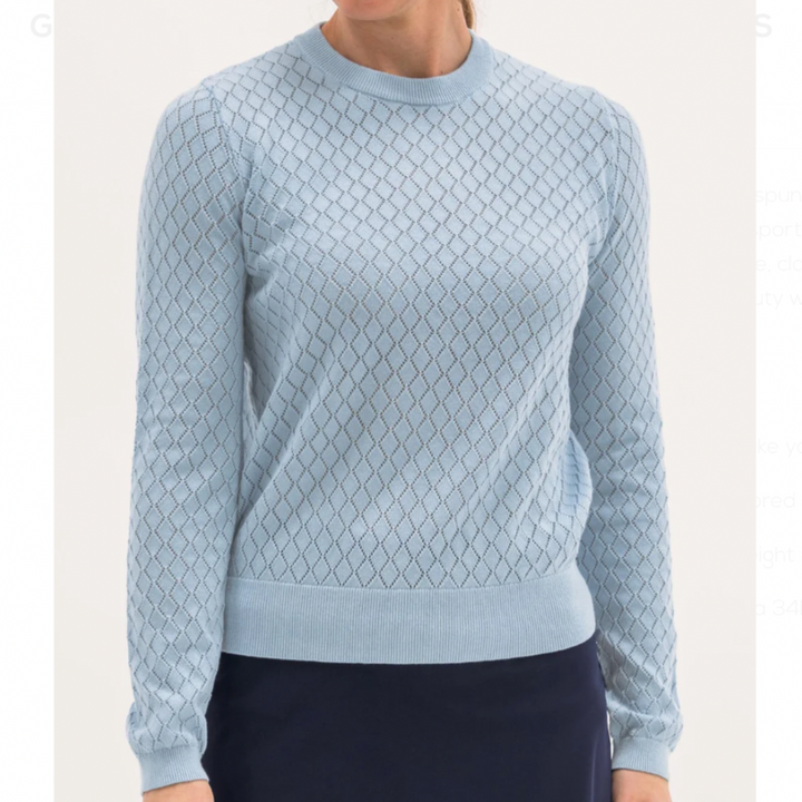 Foray Golf Pointelle Sweater - Blue