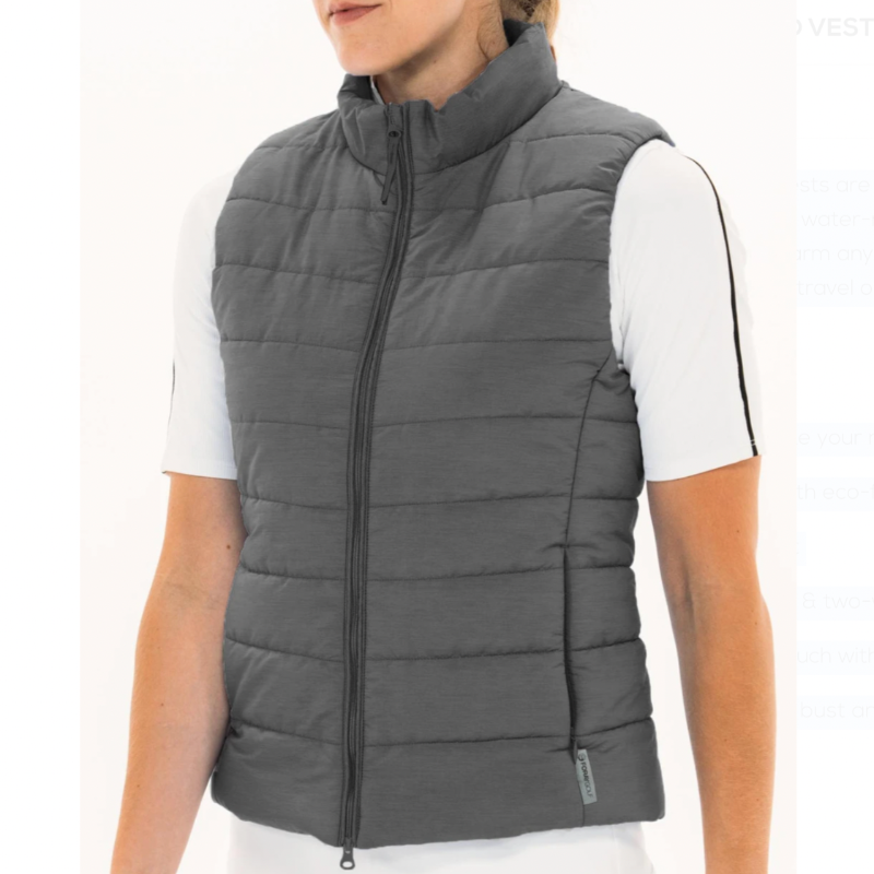 Foray Golf Quilted Packable Vest - Charcoal