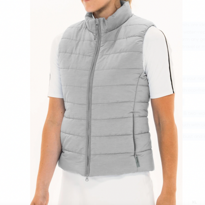 Foray Golf Quilted Packable Vest - Grey