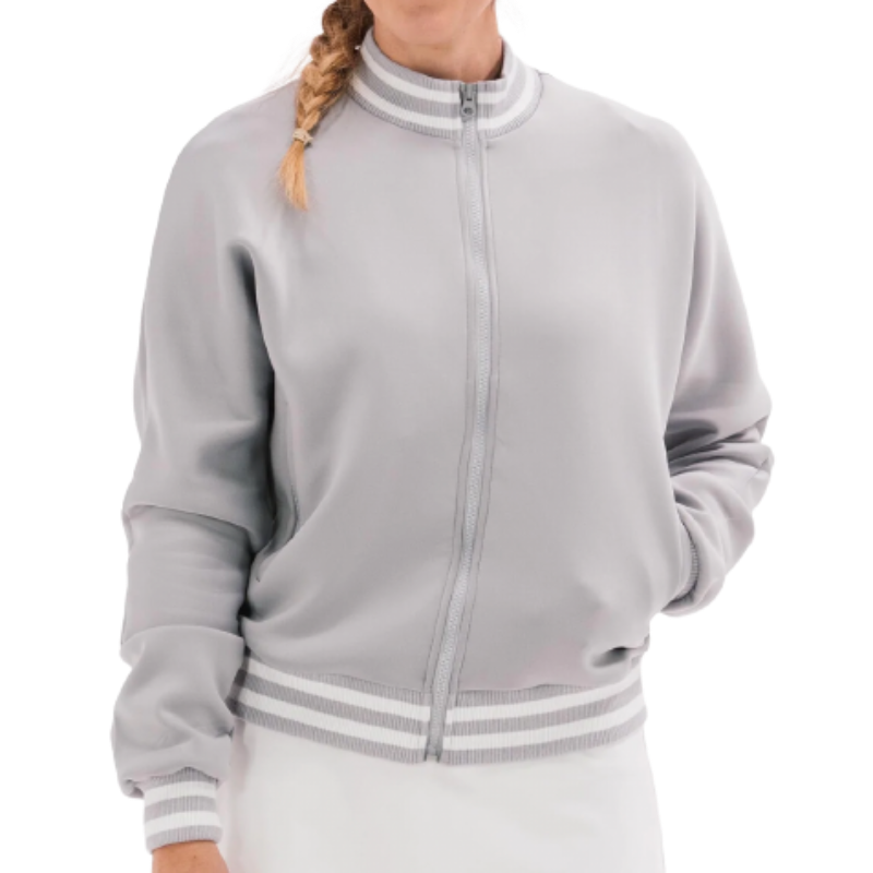 Foray Golf Scuba Rib Bomber Jacket - Grey