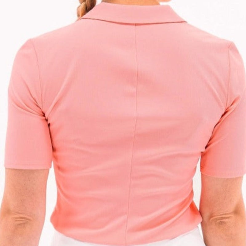 Foray Golf V-Neck S/S Polo - Pink