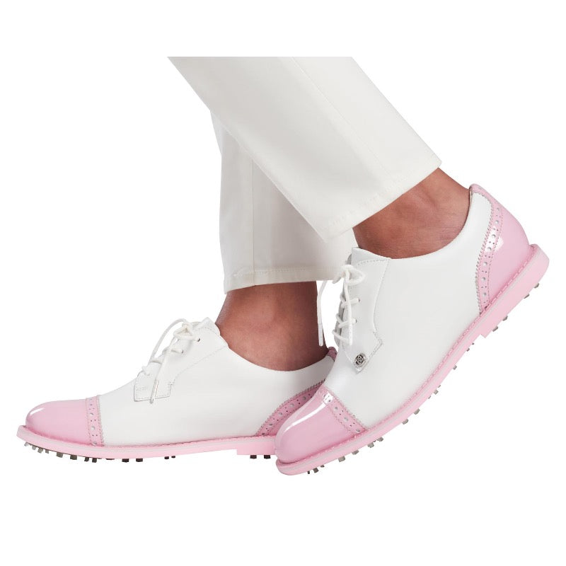 G/FORE Cap Toe Gallivanter Golf Shoe Snow/Blush