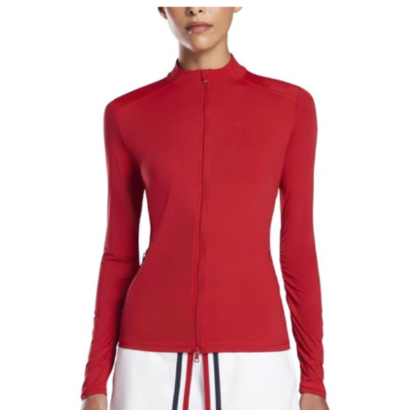 G/FORE Featherweight Full-Zip L/S Top - Cherry