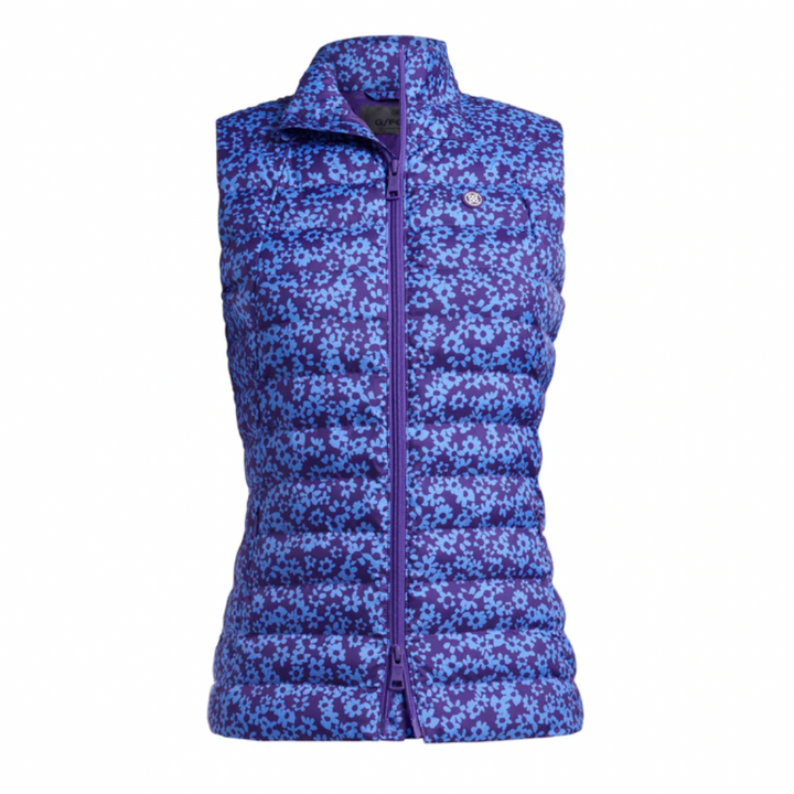 G/FORE Floral Print Puffer Vest - Violet