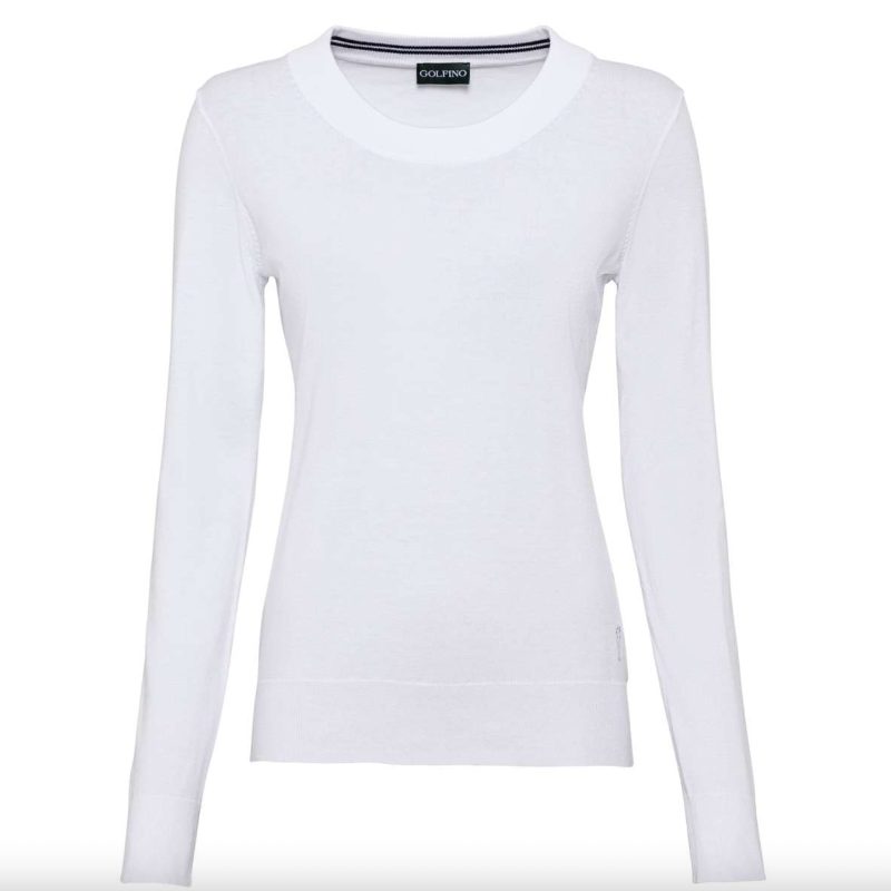 Golfino Ana Crewneck Pullover - White