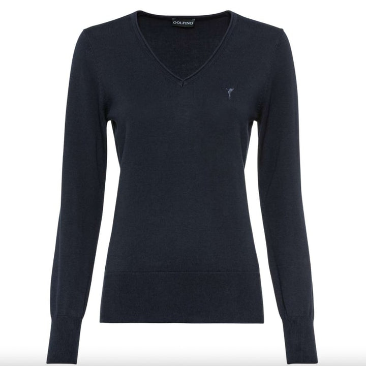 Golfino Anita V-Neck Pullover - Navy