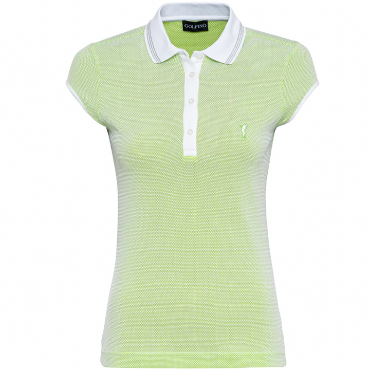 Golfino Mercedes Cap Sleeve Polo - Lime Green