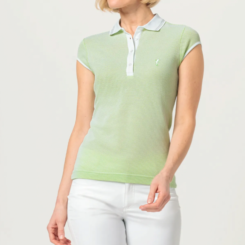 Golfino Mercedes Cap Sleeve Polo - Lime Green