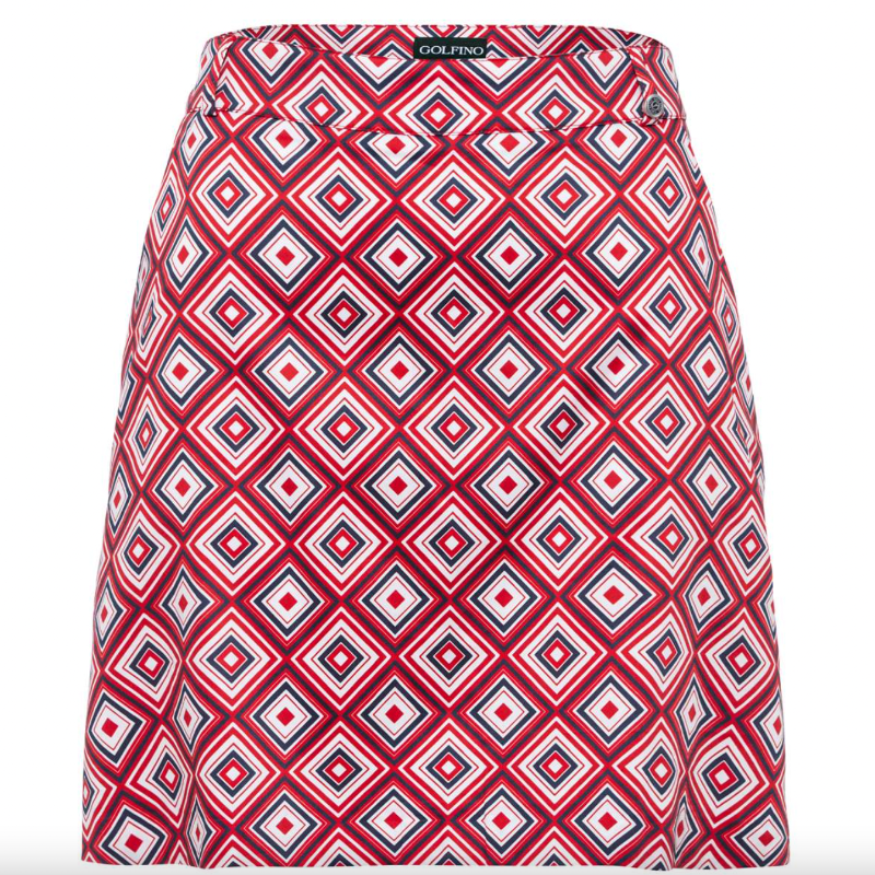 Golfino New Club Printed Skort - Red Flame