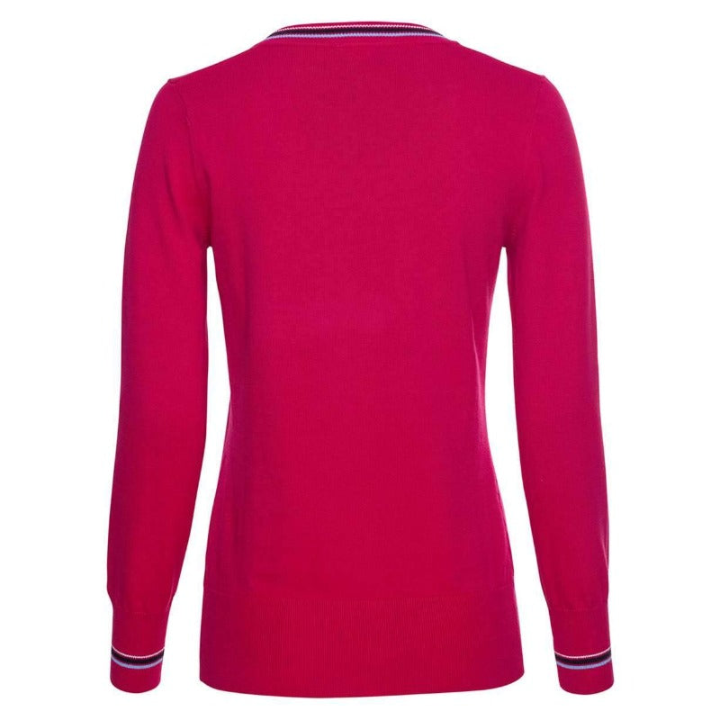 Golfino PT V-Neck Sweater - Fuchsia