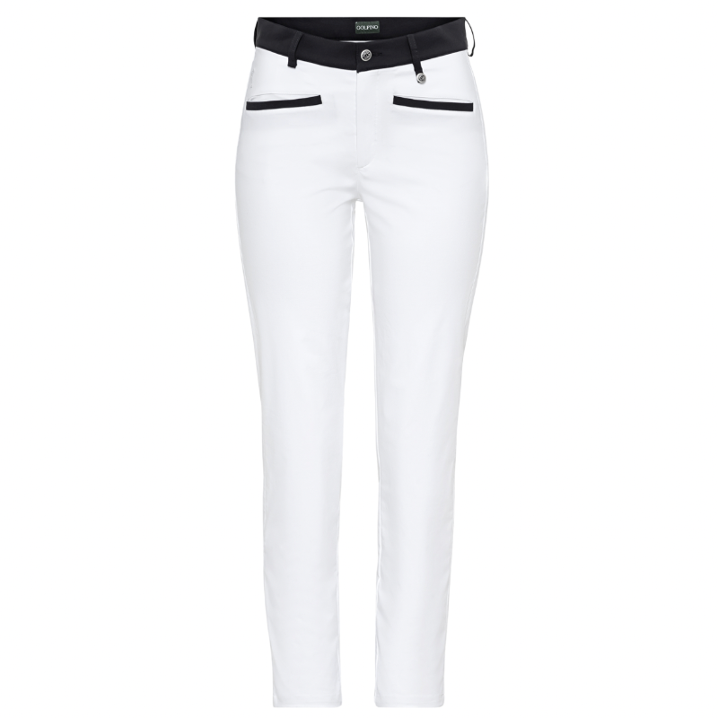 Golfino Sue Slim Techno Pant - White/Navy