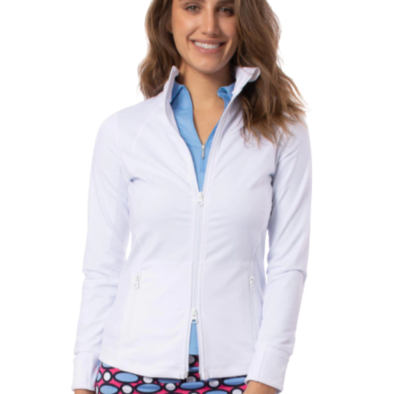 Golftini Double Zip Tech Jacket - White