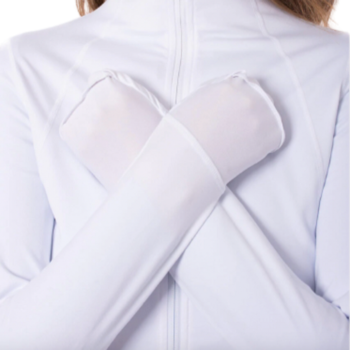 Golftini Double Zip Tech Jacket - White