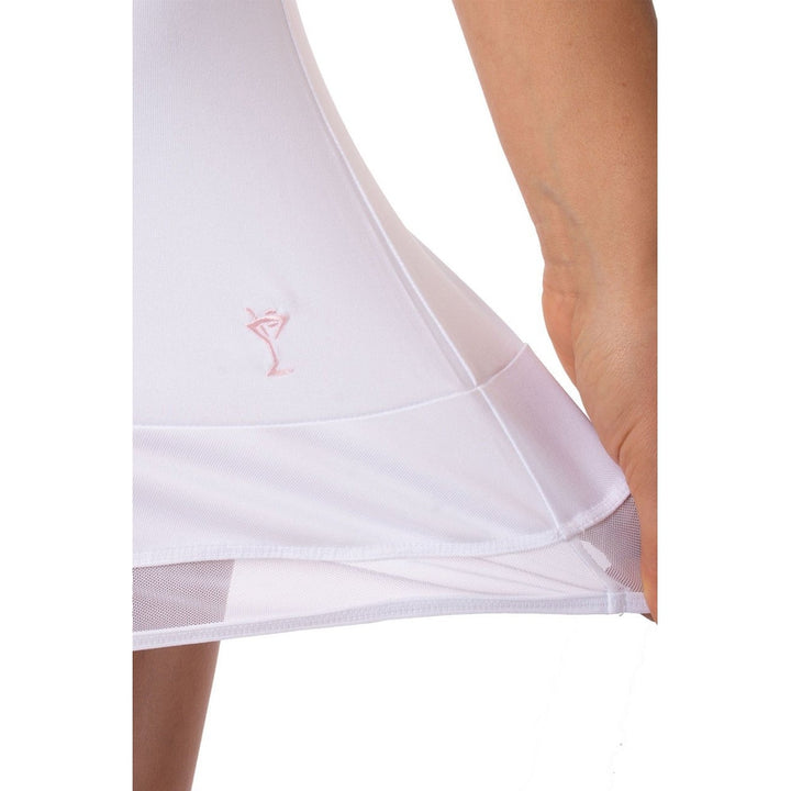 Golftini Pull-On Mesh Trim Skort 16.5" - White