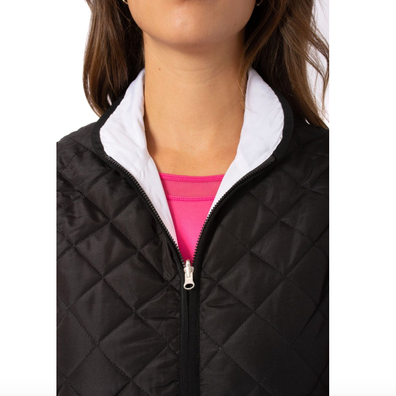 Golftini Reversible Wind Vest - Black/White