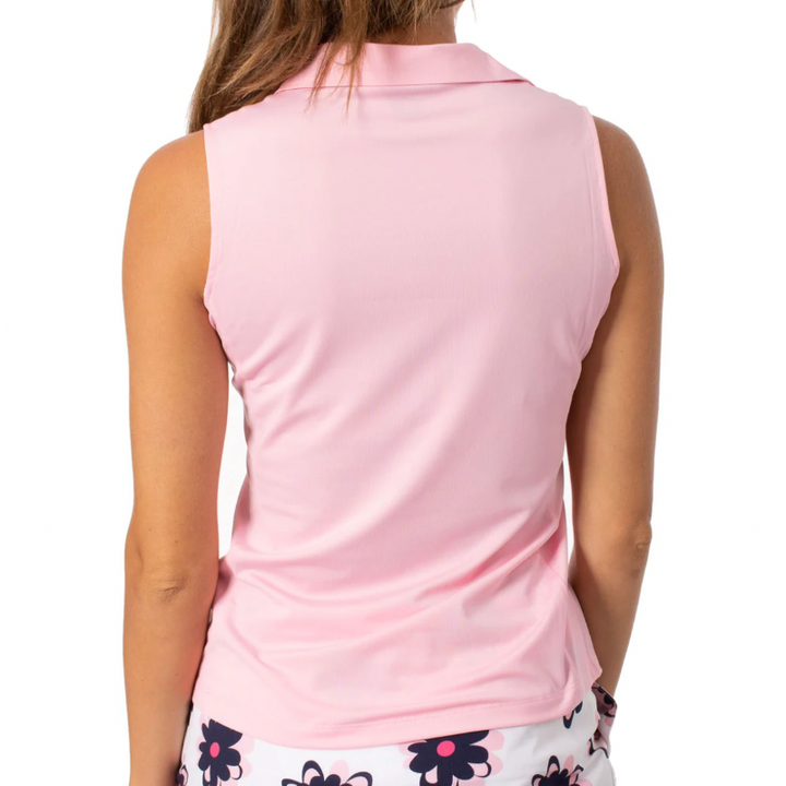 Golftini S/L Ruffle Tech Polo - Light Pink